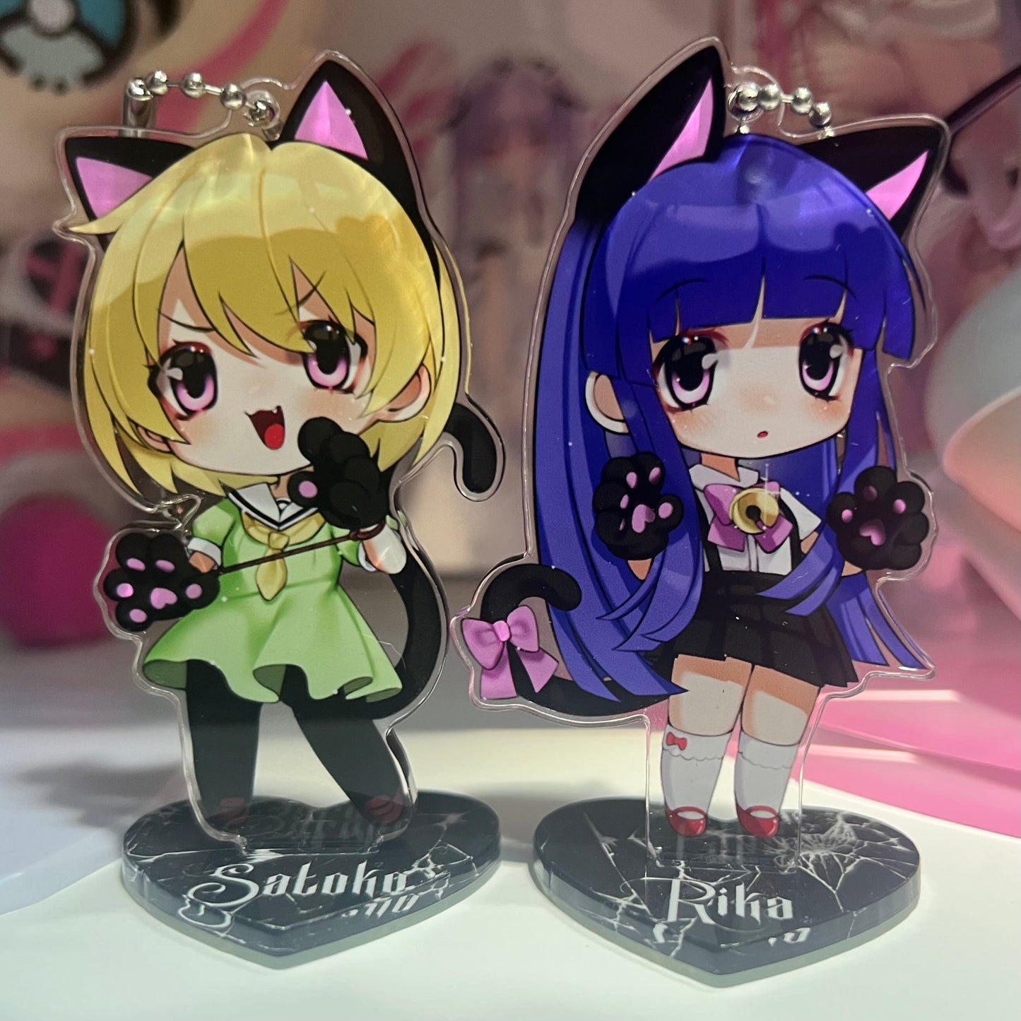 Rika & Satoko / Standee Keychains from Higurashi