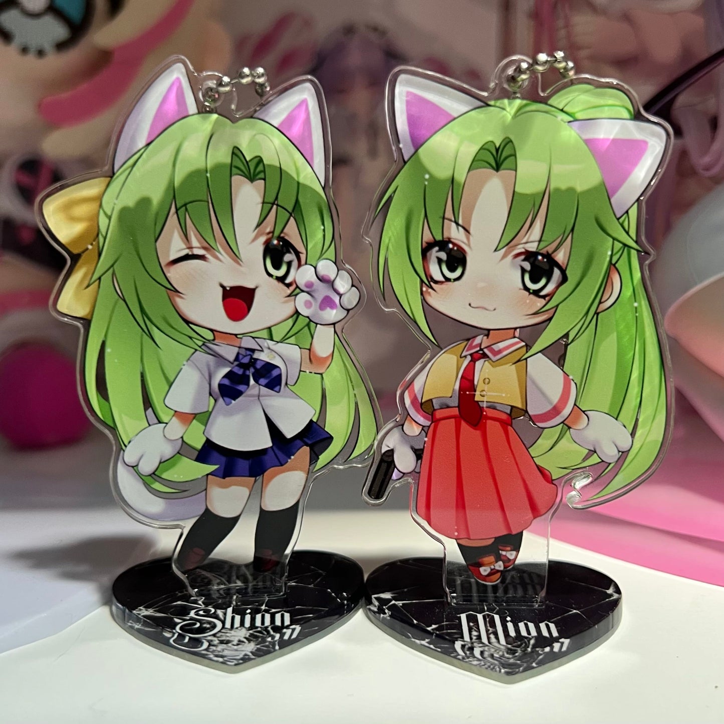 Shion & Mion / Standee Keychains from Higurashi