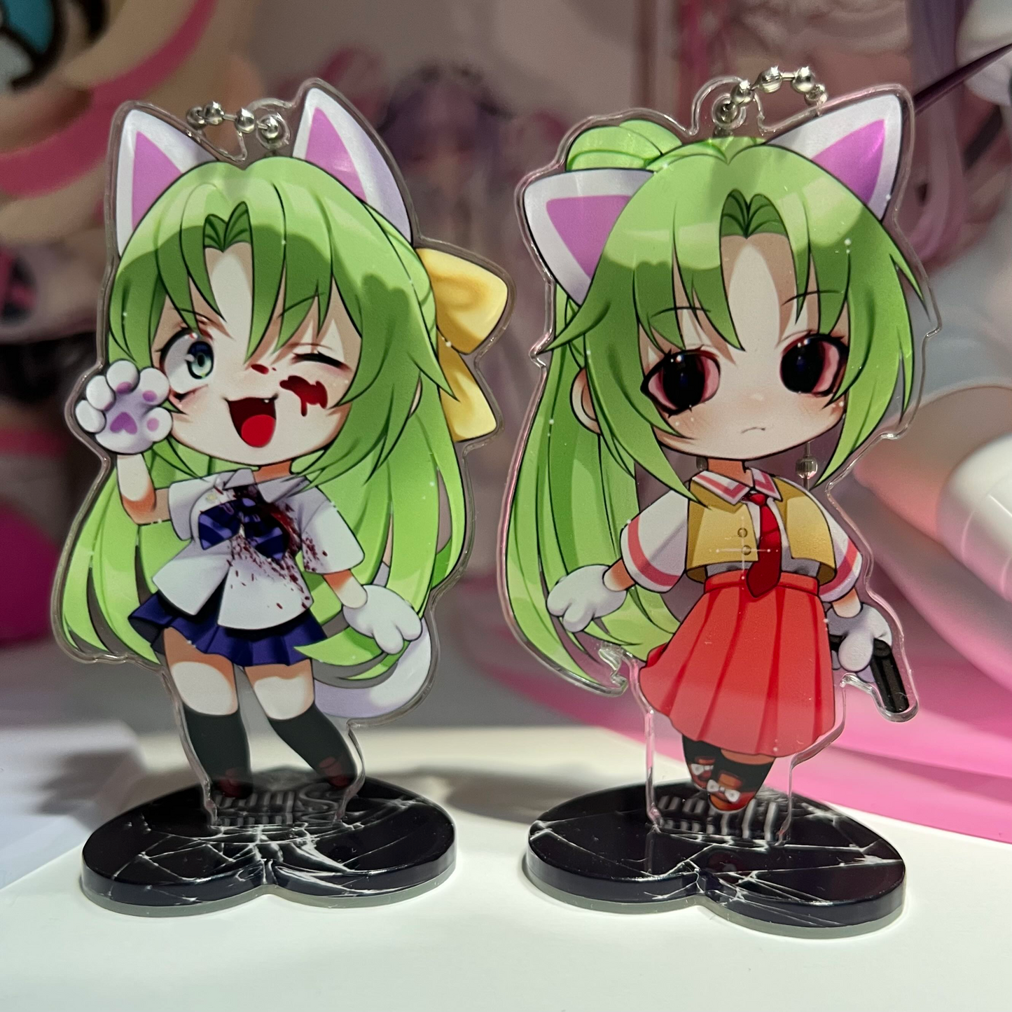 Shion & Mion / Standee Keychains from Higurashi