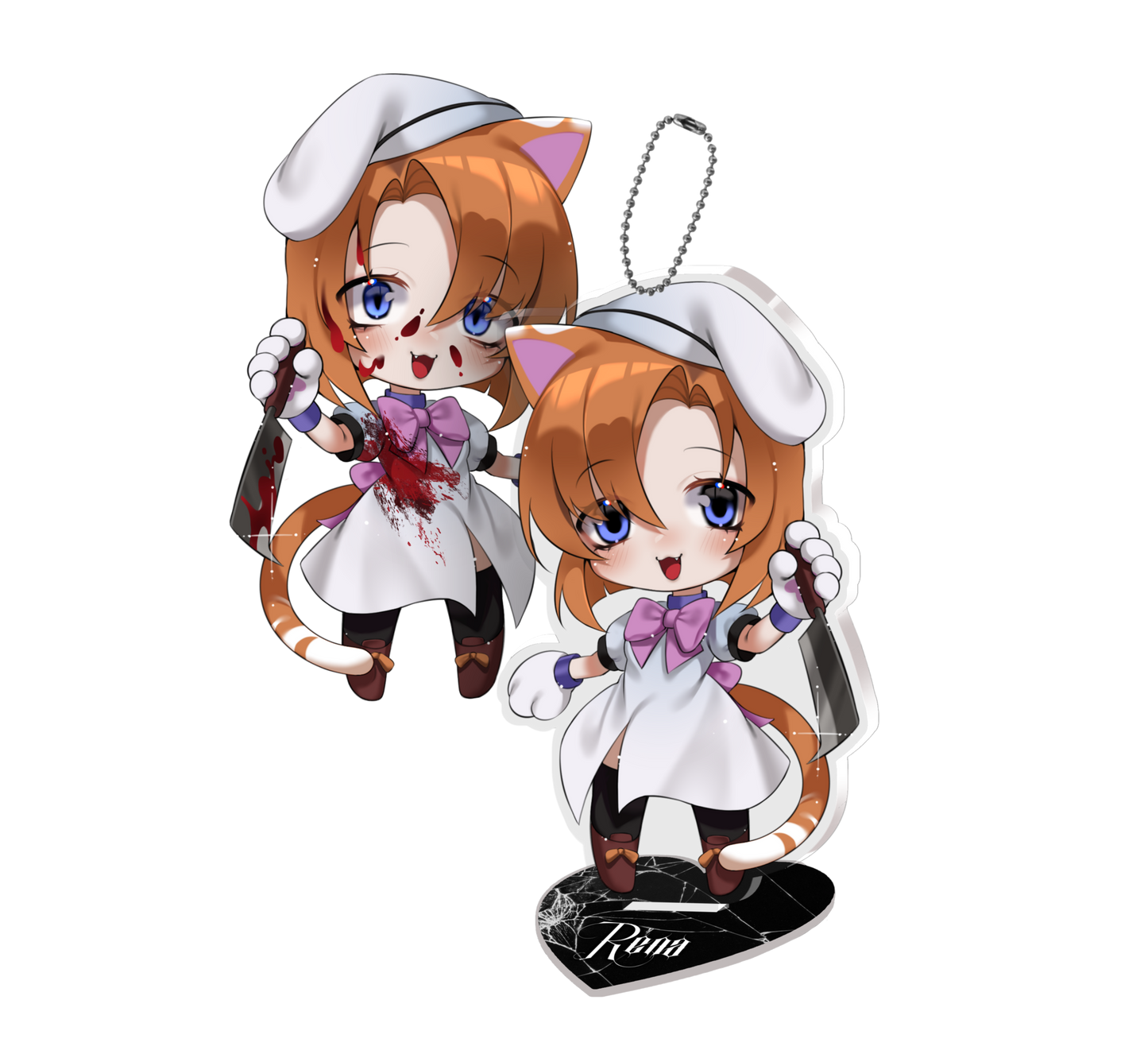 Rena/Standee Keychains from Higurashi