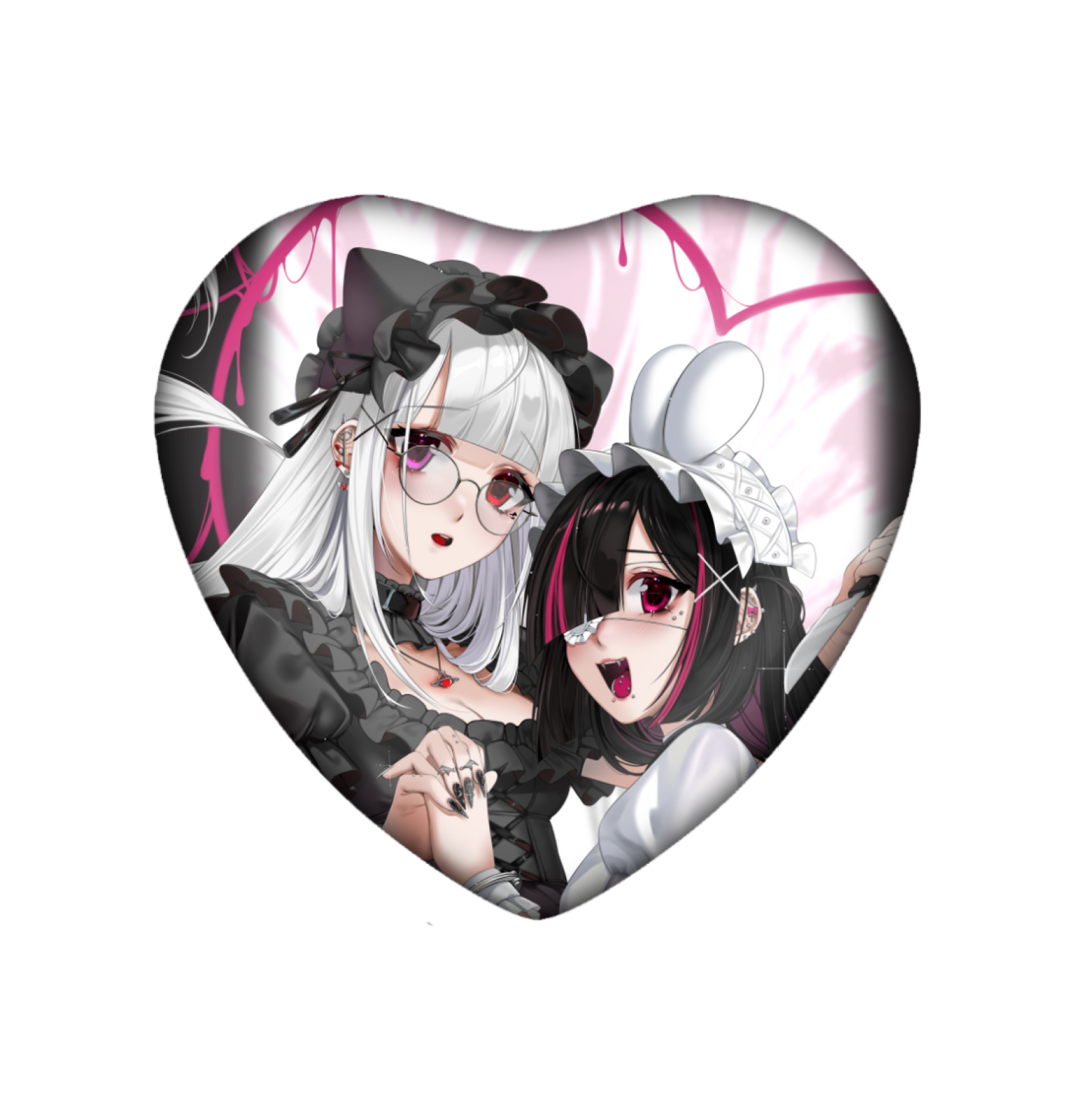 Heart Badge/ Amelia & Mikaela