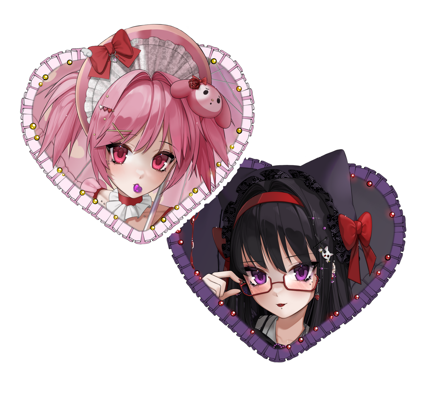 Puella Magi Madoka Magica / Heart combo stickers