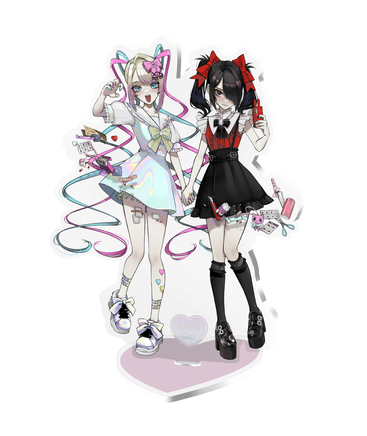 Ame chan and Kangel Acylic Standee (Jirai kei outfits)/ Needy Girl Overdose
