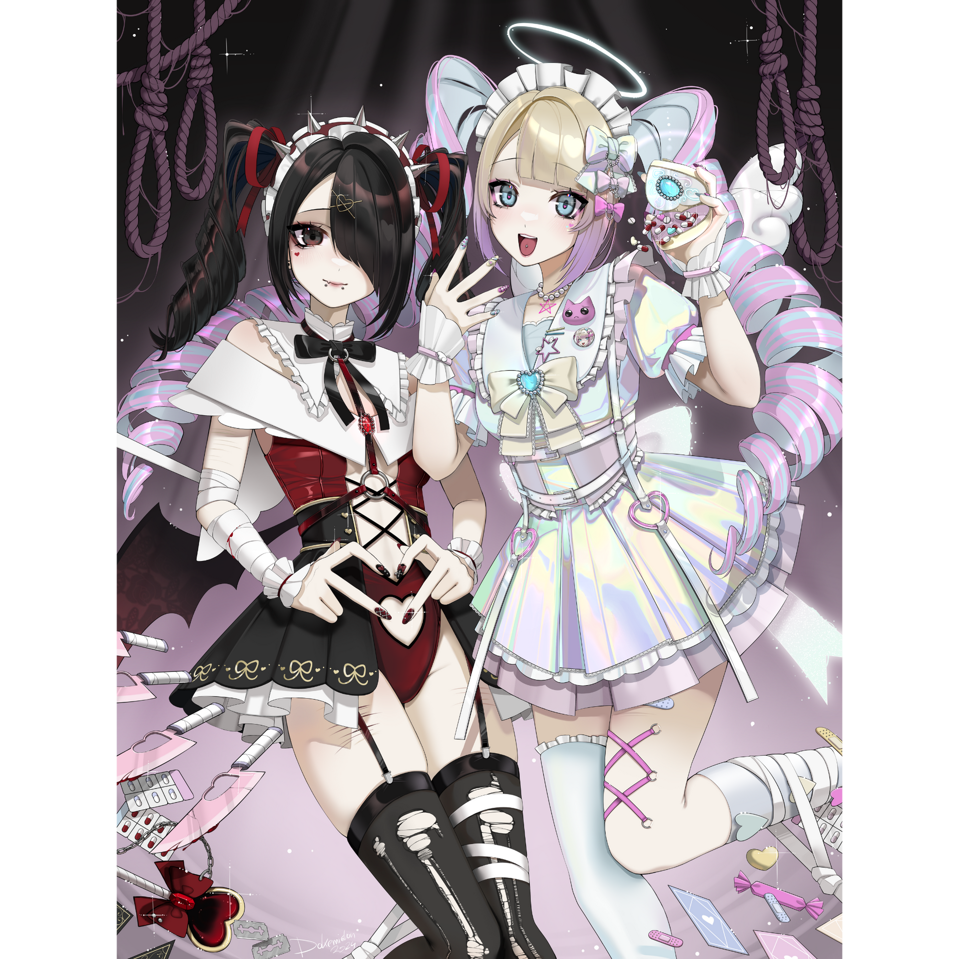 アンちゃん様オーダー プリント/アメちゃん＆カンゲル【魔法少女Ver.】 – Dakemichan