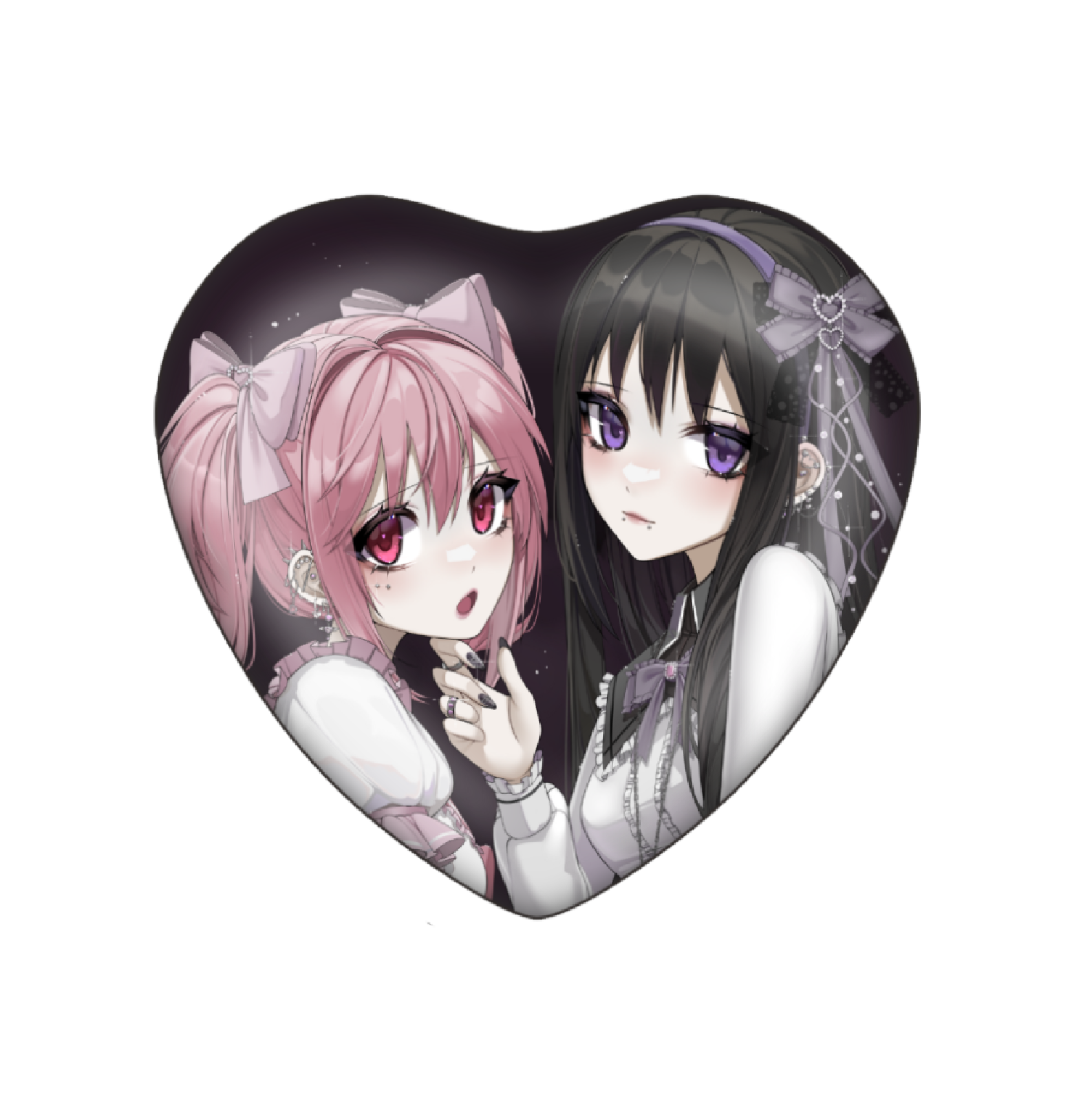 Heart Badge/ Homura & Madoka [Jirai kei Ver.]