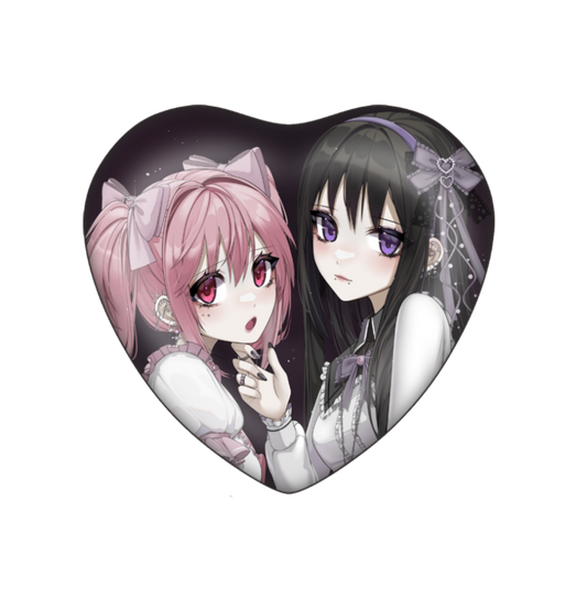 Puella Magi Madoka Magica / Heart Badge [Homura Akemi and Madoka Kaname]
