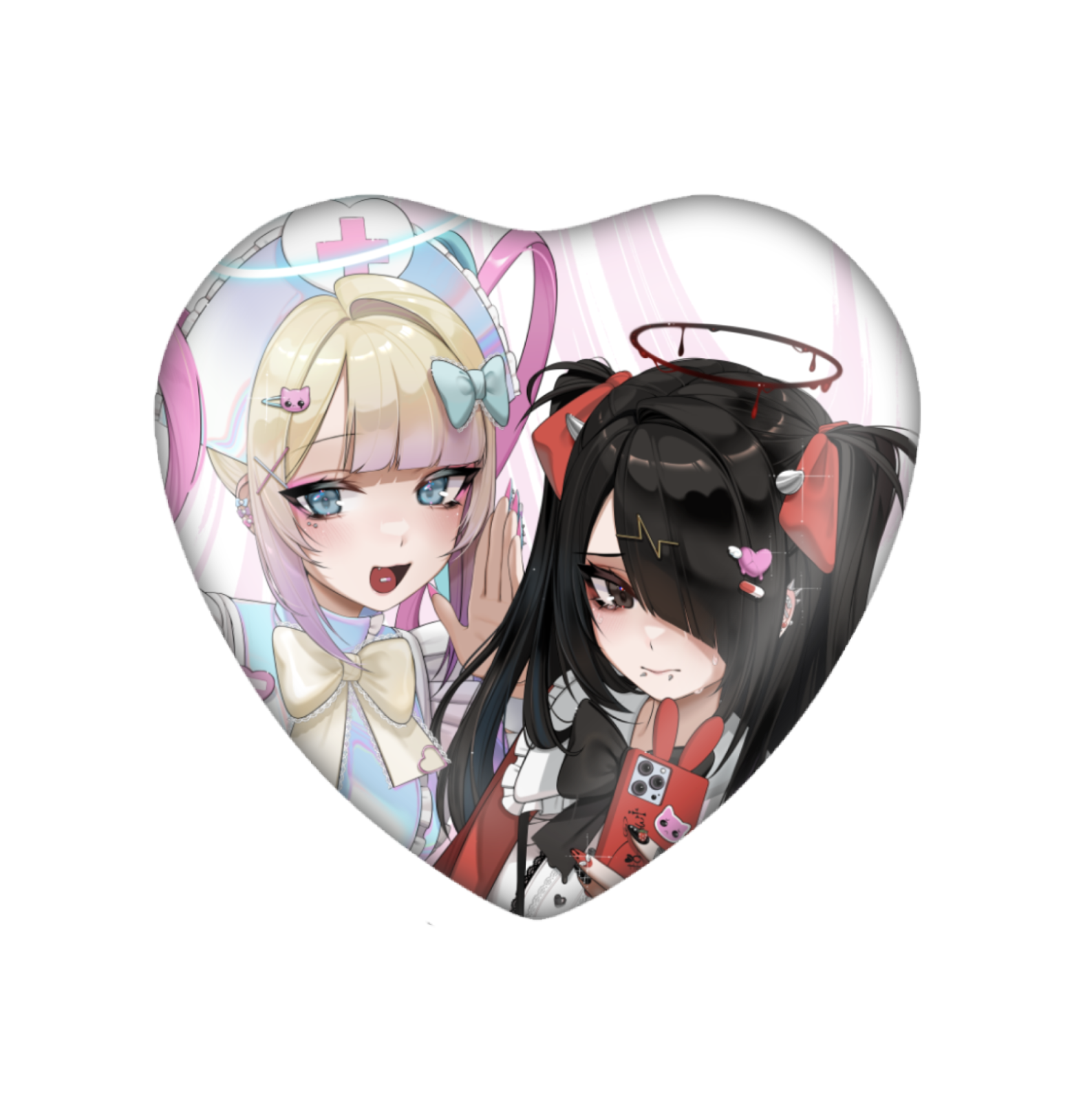 Heart Badge/ Ame-chan & Kangel [Nurse Ver.]