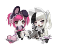 Hikkis sticker set/ Dakemi & Kiumi