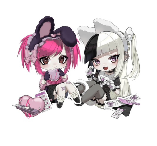 Dakemi & Kiumi / Hikkis sticker set