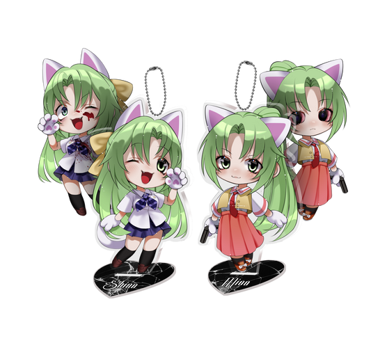 Shion &amp; Mion / Standee Keychains from Higurashi