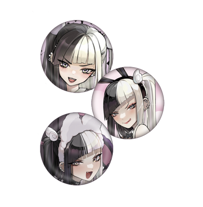 Dakemi Pins/ 3 different designs!!