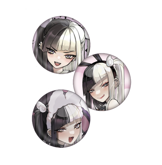 Dakemi Pins/ 3 different designs!!