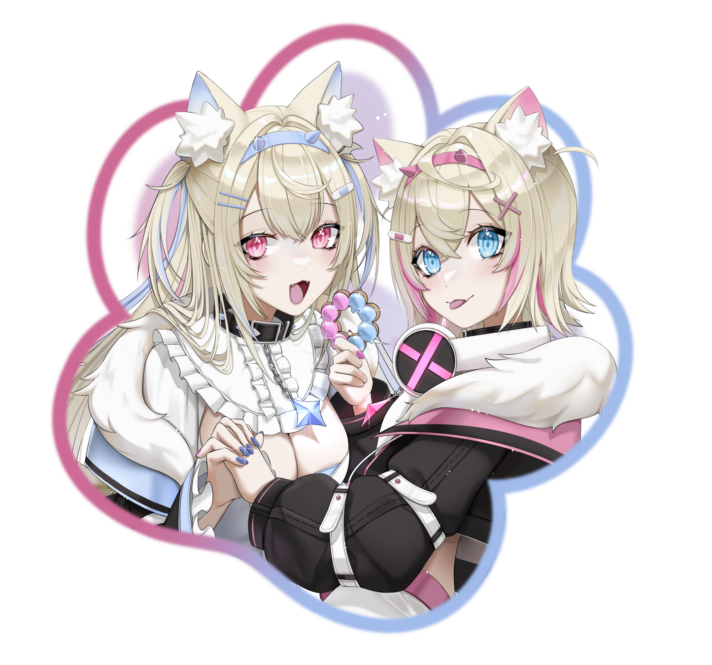 Fuwamoco Sticker / [Hololive]