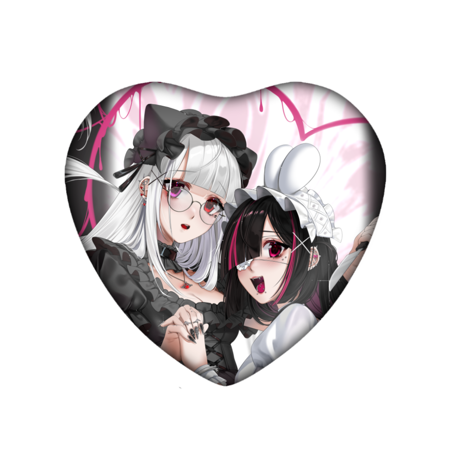 Heart Badge/ Amelia & Mikaela