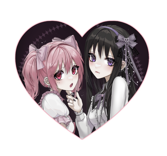 Puella Magi Madoka Magica / Heart Sticker [Homura Akemi and Madoka Kaname]