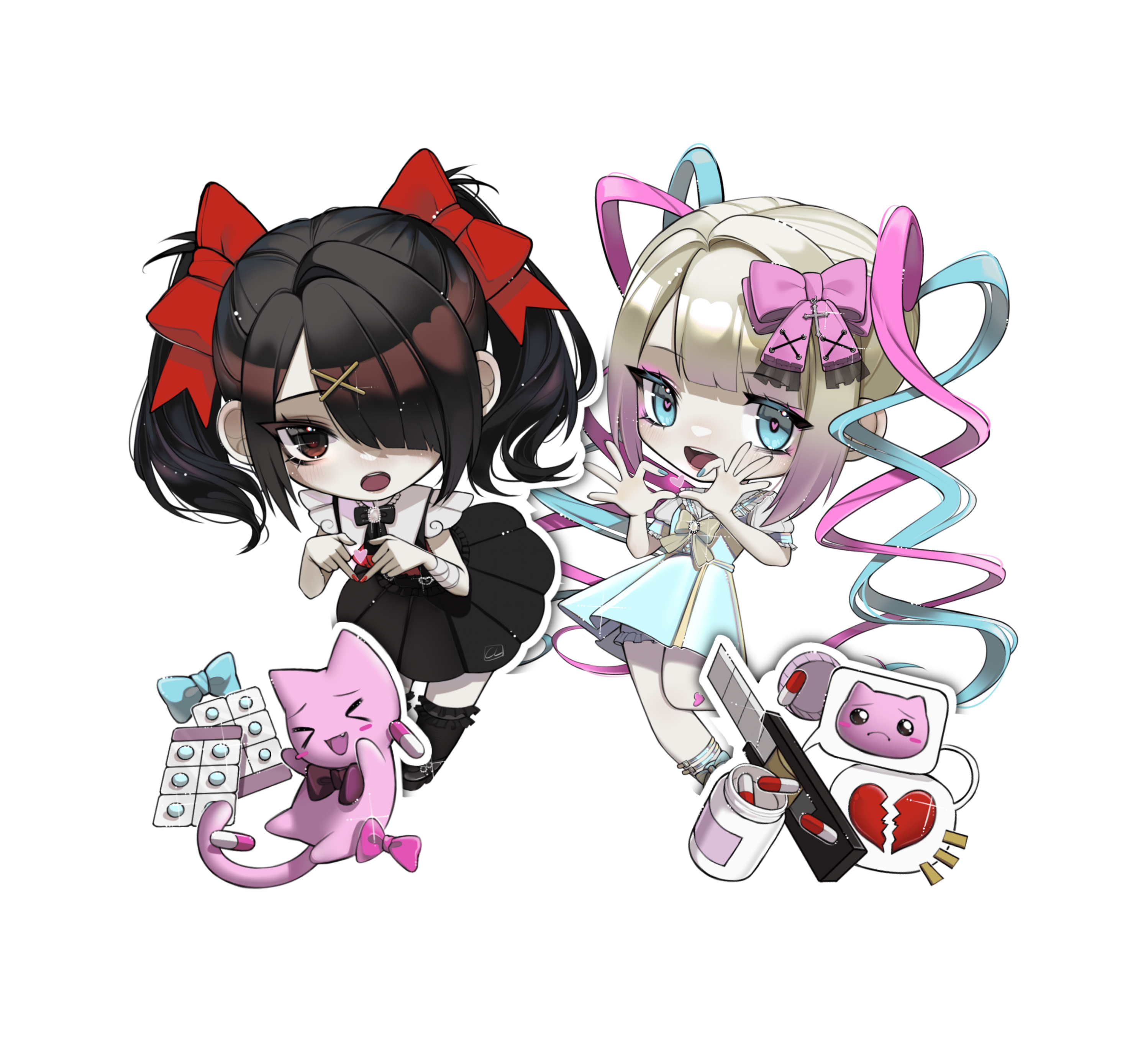NGO sticker set/ Ame chan & Kangel [Jirai kei Ver.]