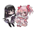 Combo stickers/ Homura & Madoka