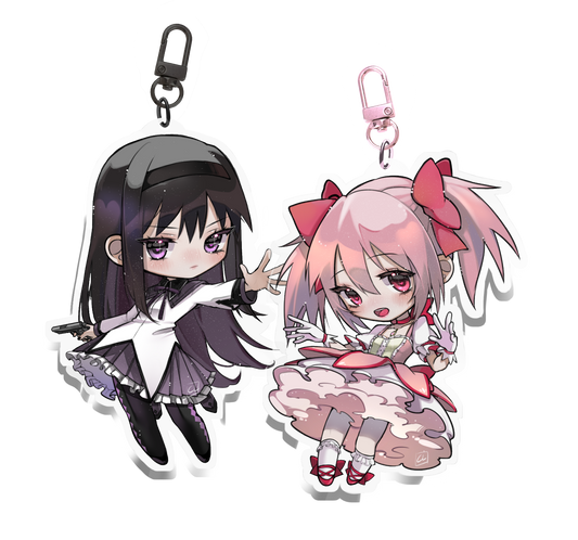 Puella Magi Madoka Magica / Combo Keychain [Homura Akemi and Madoka Kaname]