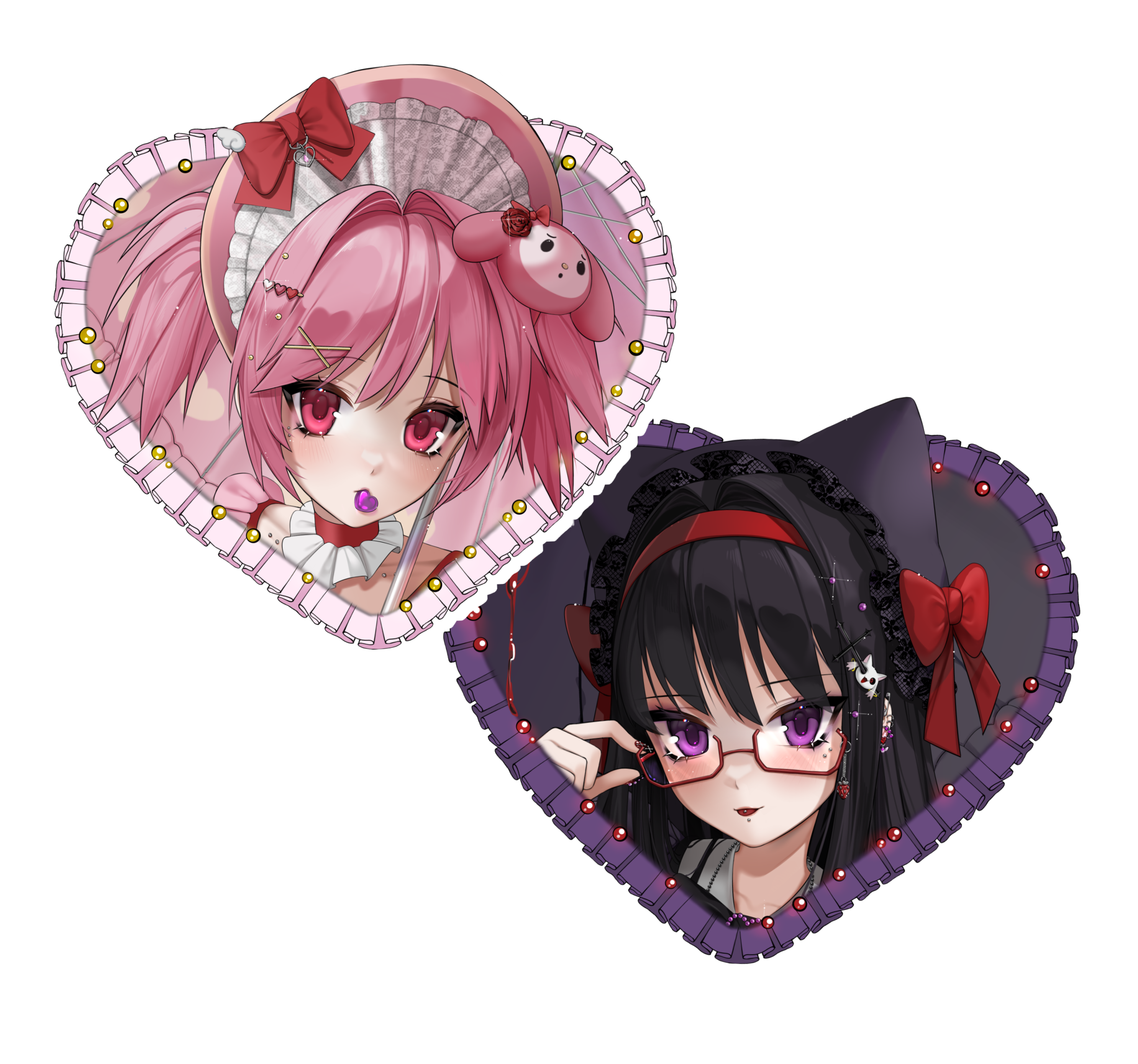 Combo stickers/ Madoka & Homura [Jfashion Ver.]